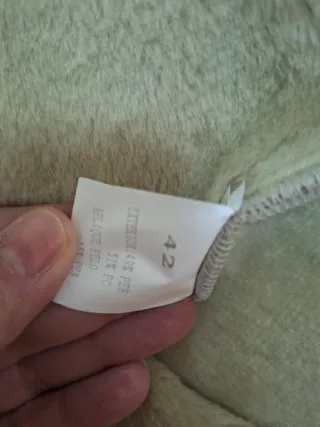 Abrigo piel beige talla 42