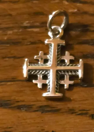 Cruz de Jerusalén Plata de Ley. 14 × 14