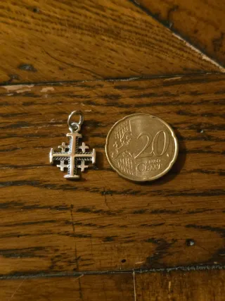 Cruz de Jerusalén Plata de Ley. 14 × 14