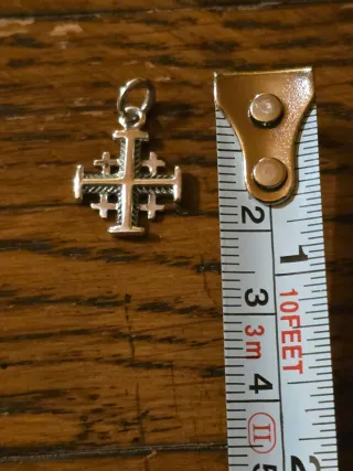 Cruz de Jerusalén Plata de Ley. 14 × 14