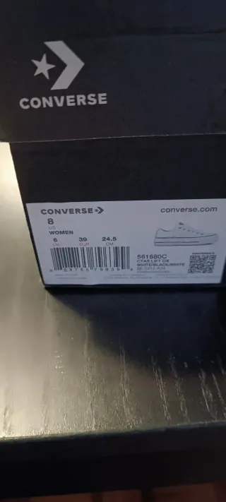 Converse All Star Mujer Blancas Talla 39