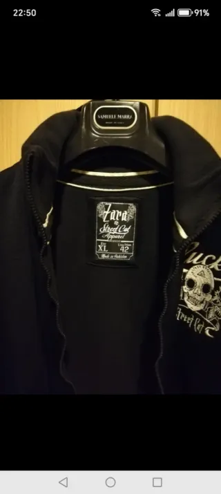 Felpa con zip Zara