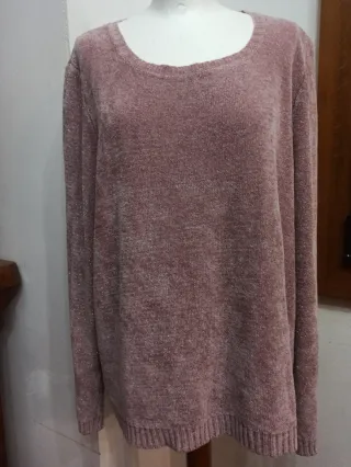 Maglia fili argento rosa