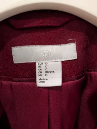Blazer H&M Granate Talla S