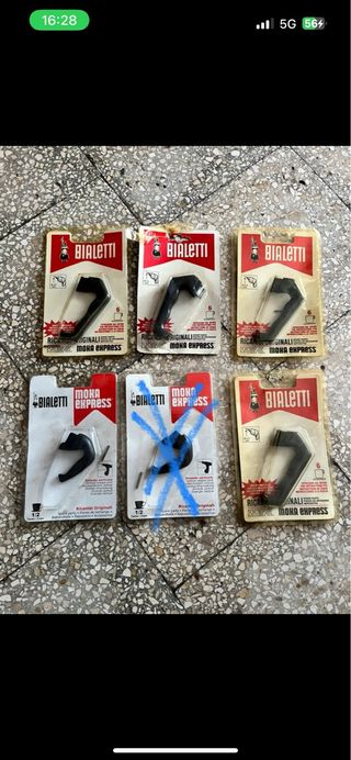 5 manici moka Bialetti nuovi