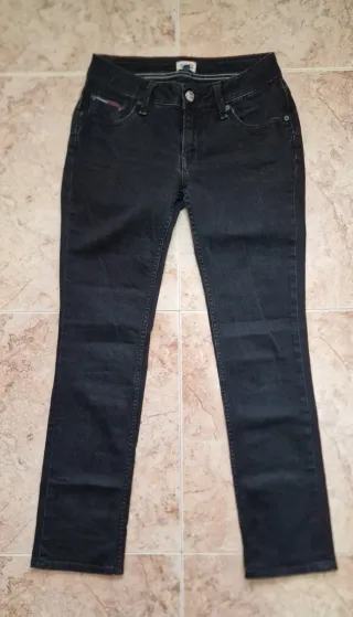 Vaqueros Tommy Hilfiger Negros Talla 38 Mujer