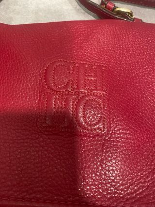 Bolso Carolina Herrera Piel Rojo