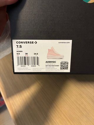 Converse plataforma rosa talla 38