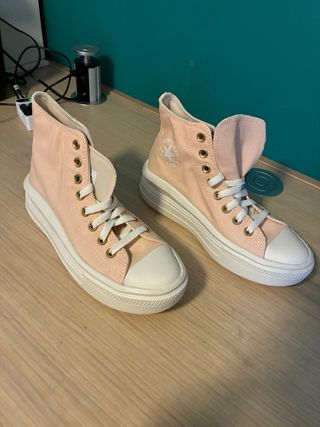 Converse plataforma rosa talla 38