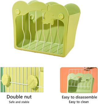 Comedero para Conejo, Alimentador de Heno, Extraíble Conejo Feeder