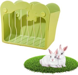 Comedero para Conejo, Alimentador de Heno, Extraíble Conejo Feeder