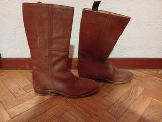 Botas de caza T43 + Bolsa cuero