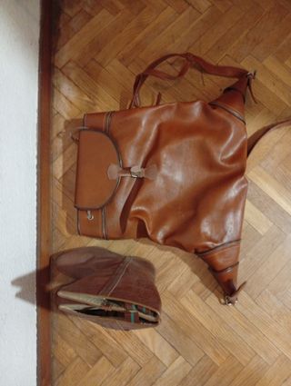 Botas de caza T43 + Bolsa cuero