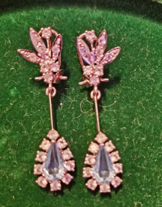Pendientes Plata Vintage Circonitas Aguamarina
