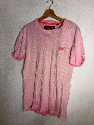Superdry Camiseta Rosa Mujer Talla S