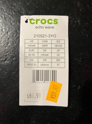 Crocs Azules Echo Wave Talla 39