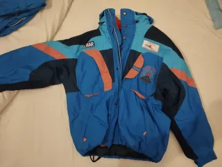 Tuta sci Colmar blu e arancio