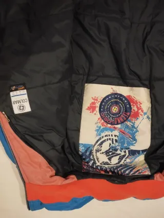 Tuta sci Colmar blu e arancio