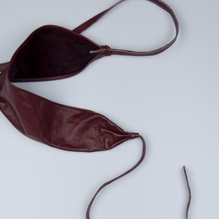 Cintura 100% Pelle Bordeaux Made in Italy