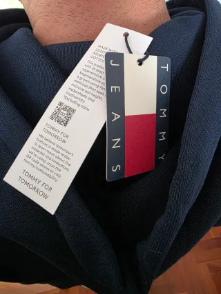 Felpa Tommy Jeans Blu Taglia L