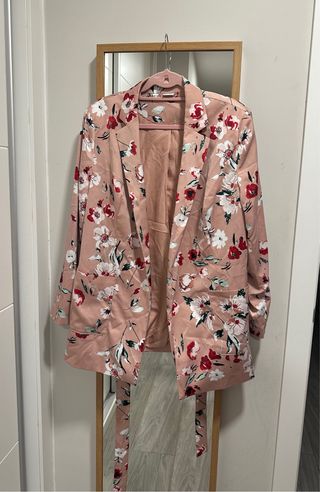 Blazer floral rosa Talla 46