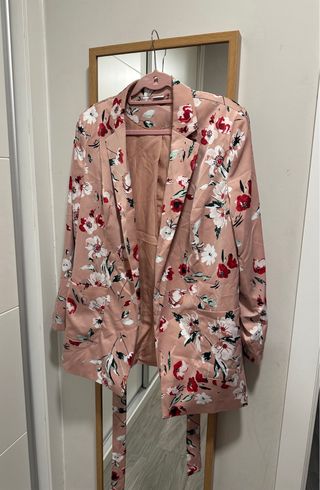 Blazer floral rosa Talla 46