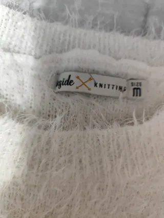 Jersey pelo blanco con besos Talla M