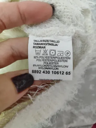 Jersey pelo blanco con besos Talla M