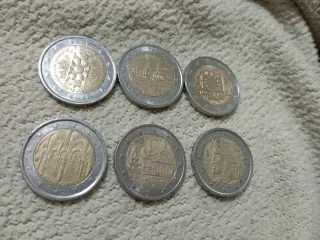 Colección 6 monedas 2 euros conmemorativas
