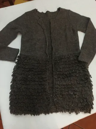 Cardigan aperto marrone