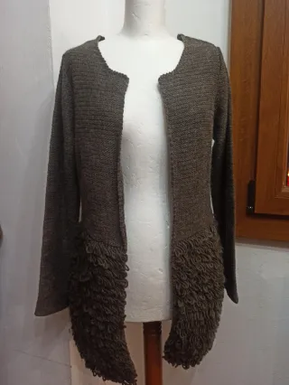 Cardigan aperto marrone