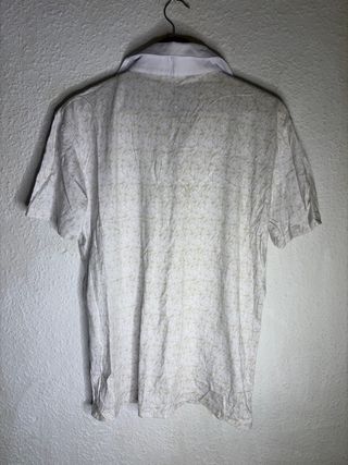 Camisa Polo LOANZ Beige/Blanco Estampado