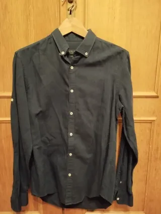 Camisa Zara Hombre Talla M Gris