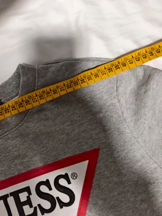 Sudadera Guess Gris Logo Triángulo