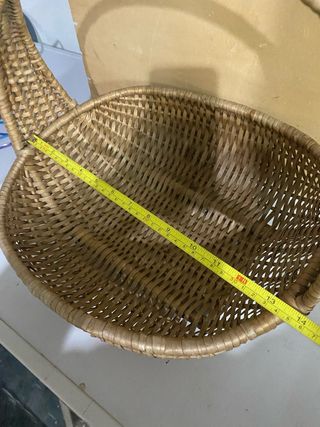 Cestino in vimini con manico