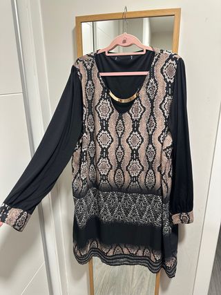 Vestido estampado serpiente talla 50