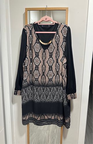 Vestido estampado serpiente talla 50