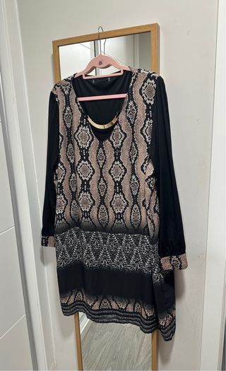 Vestido estampado serpiente talla 50