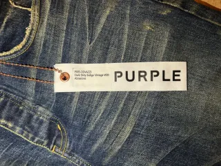 Jeans Purple Dark Dirty Indigo Vintage