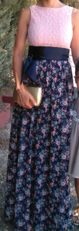 Vestido largo estampado floral