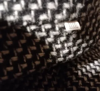 Abrigo jaspeado blanco y negro talla 46.