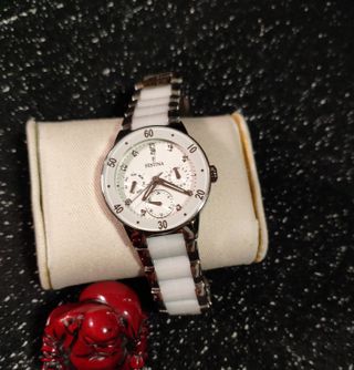 Reloj Festina Mujer Multifunción Blanco y Plata