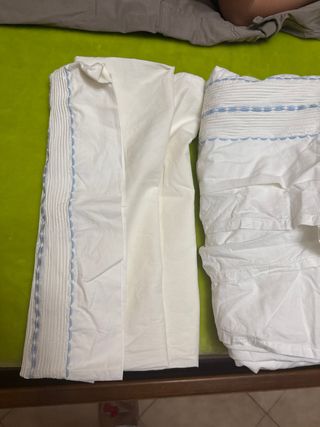 Sábanas vintage bordadas algodón