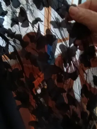 Vestido fiesta mariposas negro