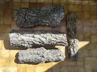 Trozos de corcho grandes para belen