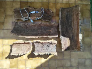 Trozos de corcho grandes para belen