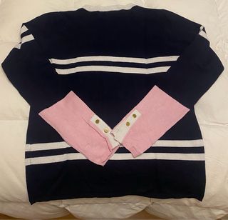 Jersey Springfield rayas azul marino y blanco