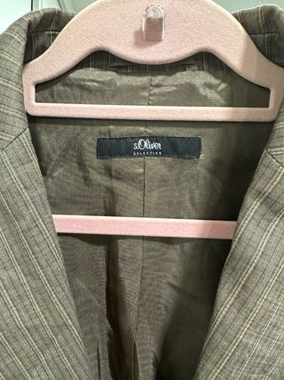 Blazer S. Oliver Talla 42 Marrón Rayas