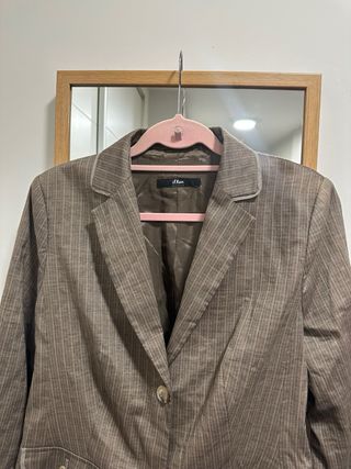 Blazer S. Oliver Talla 42 Marrón Rayas