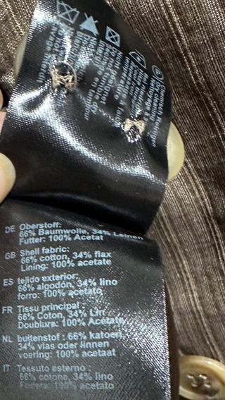 Blazer S. Oliver Talla 42 Marrón Rayas